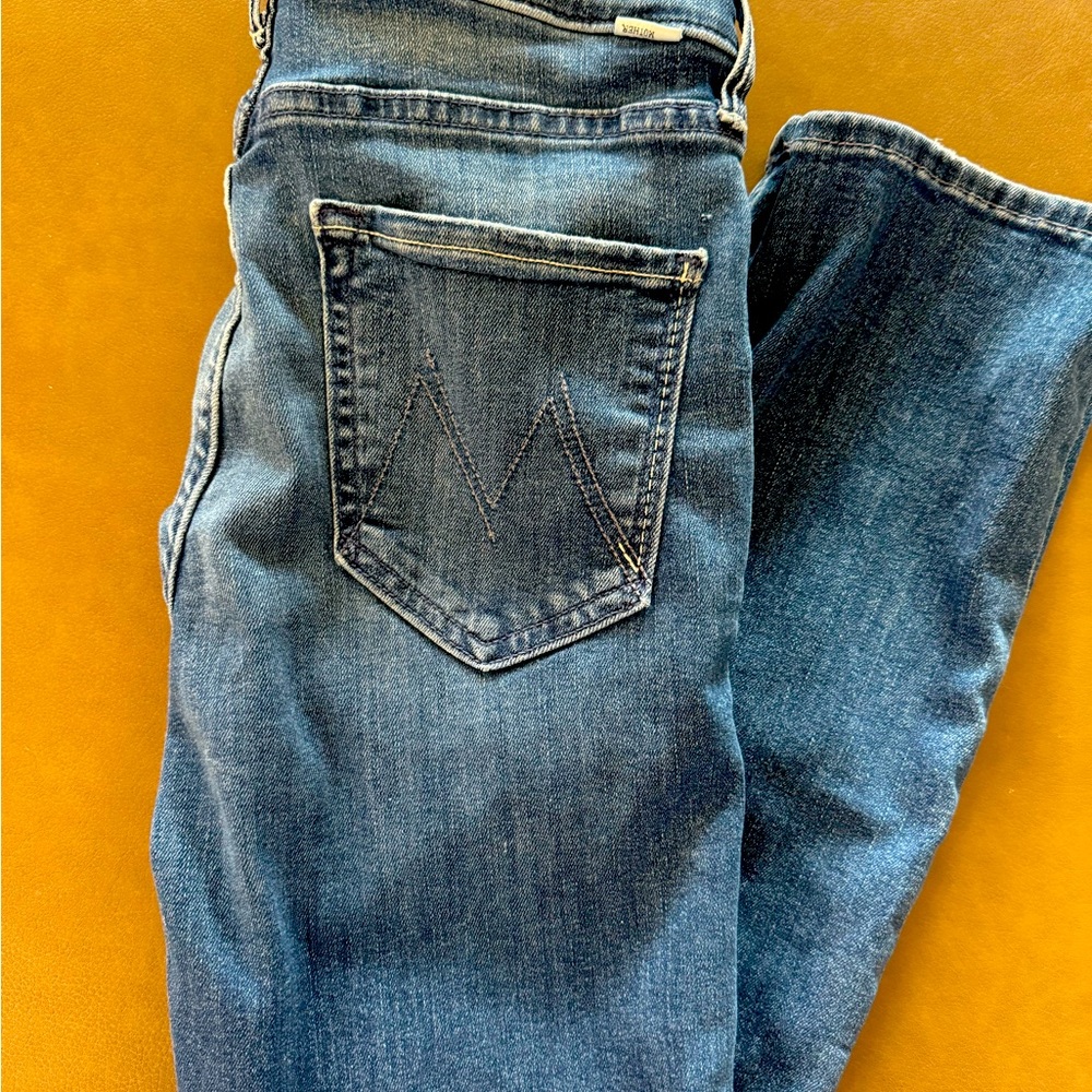 Mother Mid Rise Dazzler Ankle Jeans